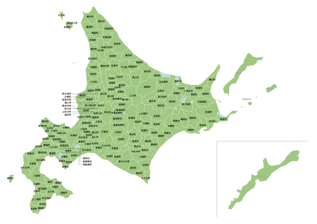 北海道_市区町村地図