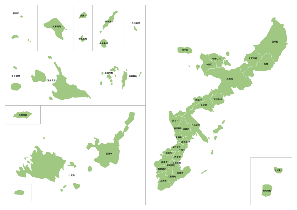 沖縄県_市区町村地図